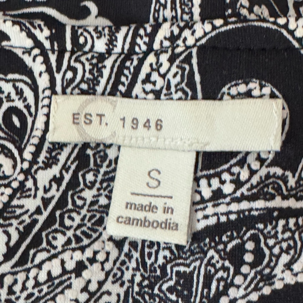 F-98 Cato Black & White Cold Shoulder High Low Short Sleeve Blouse Size S‎ - Picture 10 of 15